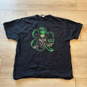 Harley Davidson Feelin Lucky Shamrock Skeleton Short Sleeve Tshirt Size XL